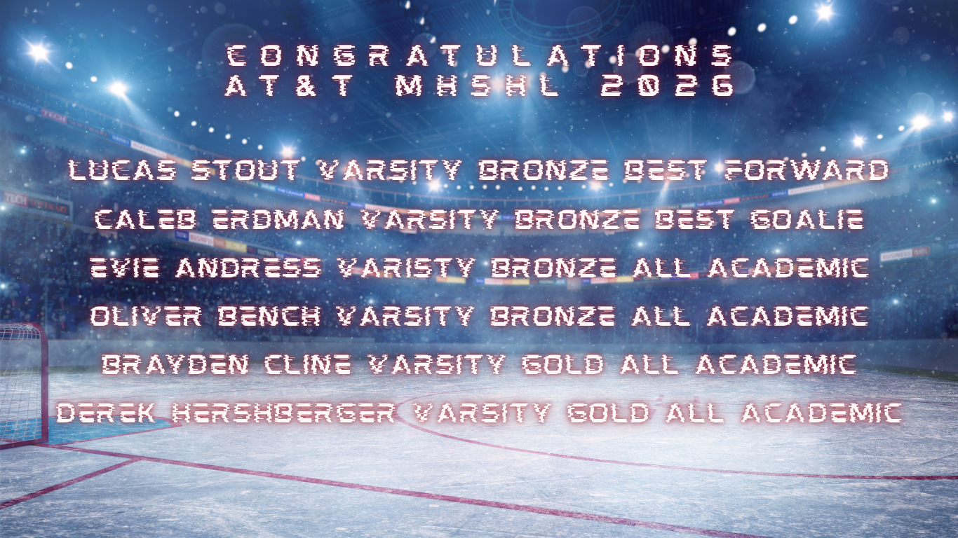 Congratulations to the following players for earning various awards fromEvie Andress varisty broze all academic, Ollie Bench, Brayden Cline, Derek Hershberger, varisty gold all academic, Caleb Erdman, varsity bronze best Goalie and Lucas Stout, varsity bronze best forward